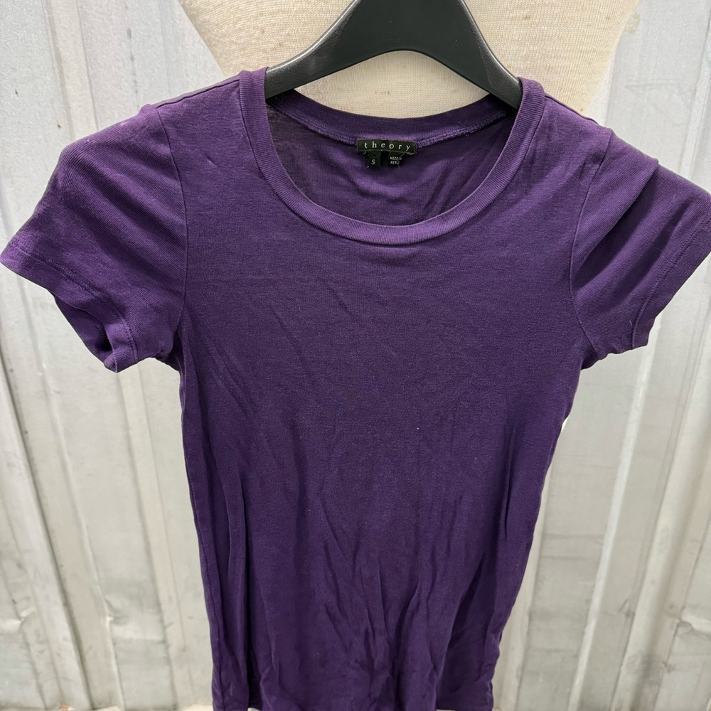 Theory Purple Short Sleeve Tee